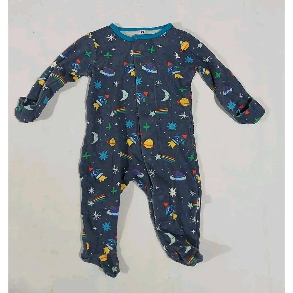 Magnetic Me E=MC2 Solar System Footed Sleeper 0-3 Months 8 to 12 lbs Cotton